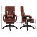 Brown High Back Gaming Recliner Chair with Footrest & Massage Points