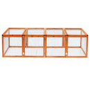Wooden Rabbit Run Cage 6ft with Wire Mesh, Openable Roof, Outdoor Play Space - 181 x 100 x 48 cm