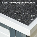 Grey 2 Tier Outdoor Rabbit Hutch with Ramp and Openable Roof