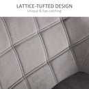 Grey Modern Armchairs Set of 2 with Wide Arms and Slanted Back