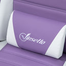 Purple Gaming Chair with Rabbit Ears, Footrest & Support