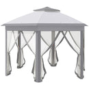 Grey Summer Gazebo With Netting