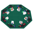 Portable 1.2m 8-Player Poker Table Top - Green