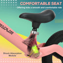 Adjustable Pink Balance Bike for 30-60 Months, No Pedal, PU Wheels