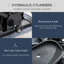 Compact Black Mini Stepper Exercise Machine - 45x42x21 cm