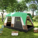 Green 7-Person Camping Tent with Rainfly & Accessories