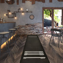 Rubber Dart Mat for Home and Club Use - 4 Throwing Distances - Black