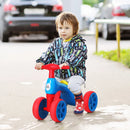 Blue Red Baby Balance Bike with Storage Bin