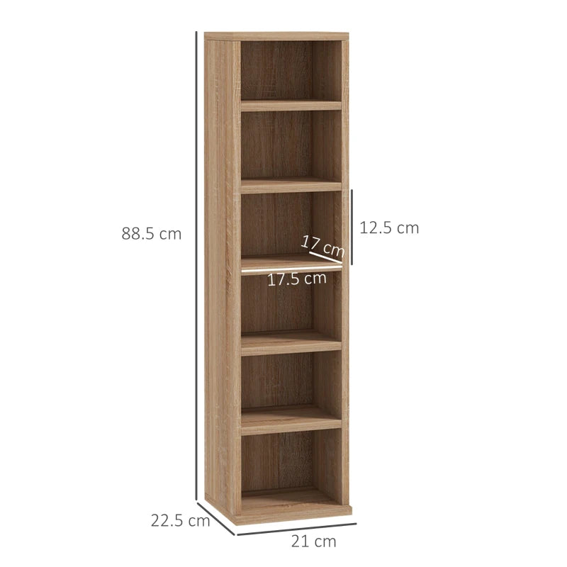 Wood-Effect CD Storage Units Set - Pack of 2 - Brown