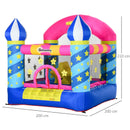 Kids Blue Inflatable Bouncy Castle Trampoline with Blower, Ages 3-8, Stars Design