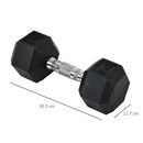 8kg Hex Dumbbell Set - Black Rubber Coated Weights for Home Gym