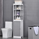 Slimline White Tall Bathroom Storage Cabinet