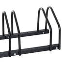 Black Bike Parking Rack - Wall or Floor Mount Bicycle Storage (4 Racks)