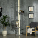 250cm Tall Cat Tree with Hammock and Scratching Post - Beige