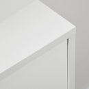 White 3-Drawer Storage Chest with Wood Legs for Bedroom & Living Room