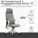 Grey Fabric Office Gaming Chair with Massage Lumbar Pillow