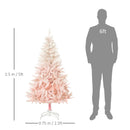 5FT Pink Artificial Christmas Tree with Metal Stand - Festive Holiday Home Decor