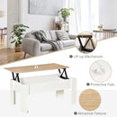 Modern White Lift-Top Coffee Table with Hidden Storage