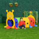 Multicoloured Kids Caterpillar Play Tunnel - Indoor/Outdoor, Ages 3-6