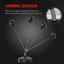 Adjustable Height Free Standing Boxing Bag Set for Teens, Black/Gold