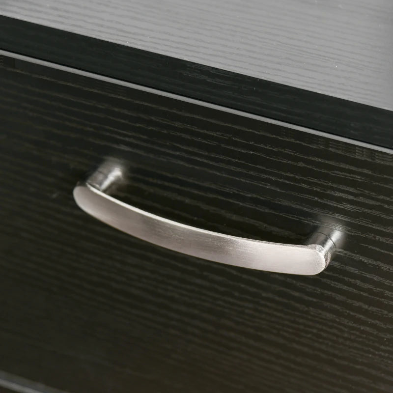 Black L-Shaped Computer Desk with Spacious Storage