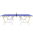 9FT Foldable Table Tennis Table Set with Cover, Net, Paddles, Balls - Blue