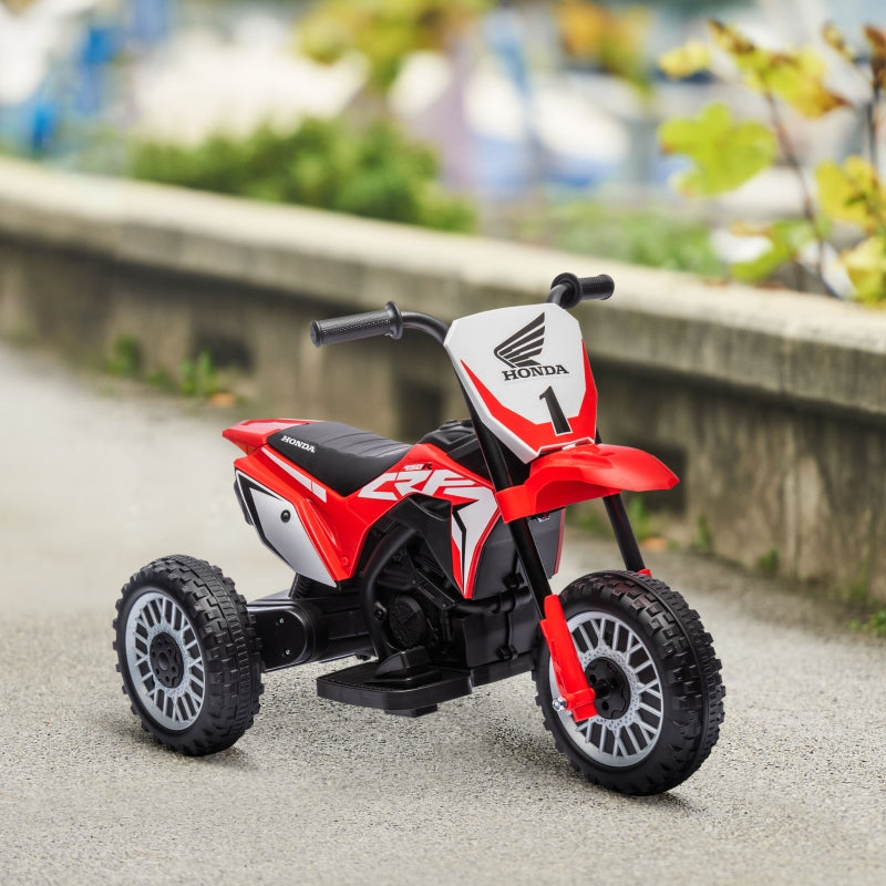 Red 3-Wheel Kids Electric Motorbike with Horn - Ages 18-36 Months