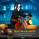 5ft Halloween Inflatable Skull Bike with LED Lights - Outdoor Decoration
