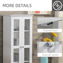 White 4-Tier CD Storage Cabinet - Holds up to 100 CDs, Modern Bookcase with Magnetic Doors