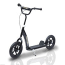 Black Teen Stunt Scooter with 12" EVA Tyres for Kids