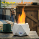 Grey Concrete Tabletop Fire Bowl - Indoor Alcohol Fueled Mini Fire Pit