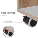 White Kitchen Storage Trolley Cart with Locking Wheels