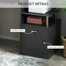 Black Computer Desk with Drawer and CPU Storage - Home Office Furniture