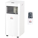 Portable 9000 BTU Air Conditioner - Cooling Dehumidifier Fan, White, 18m² Room, Remote & Timer