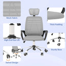 Grey Mesh Office Chair with Headrest, Lumbar Support & Armrest