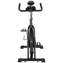 Black Stationary Exercise Bike with Adjustable Resistance and LCD Monitor