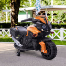 Orange Kids Electric Motorbike 6V Ride-On Motorcycle with Lights and Sounds