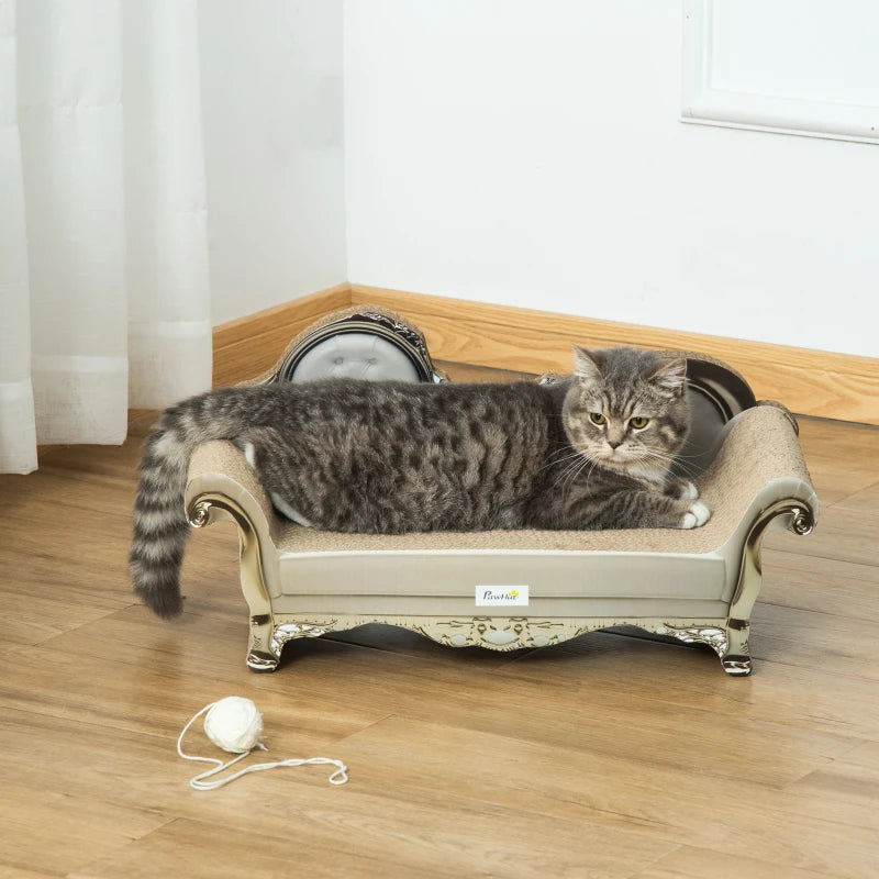 Brown Cat Corrugated Scratching Pad with Catnip