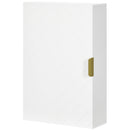 White Bathroom Wall Cabinet with Adjustable Shelves - Over Toilet Storage