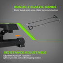 Compact Black Stepper with Resistance Bands and LCD Display