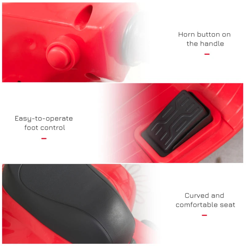 Red Vespa Licensed 6V Kids Electric Motorbike Ride-On Toy
