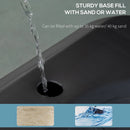 Red Portable Outdoor Basketball Hoop Stand - Adjustable Height, Sturdy Rim, Stable Base