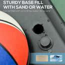 Black Portable Outdoor Basketball Hoop Stand - Adjustable Height 210-260 cm