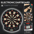 Electronic Dartboard Set with 26 Games in Black - 6 Darts Included