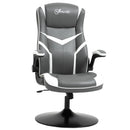 Grey Adjustable Swivel Video Game Chair