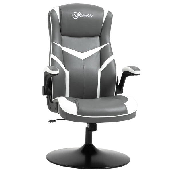 Grey Adjustable Swivel Video Game Chair