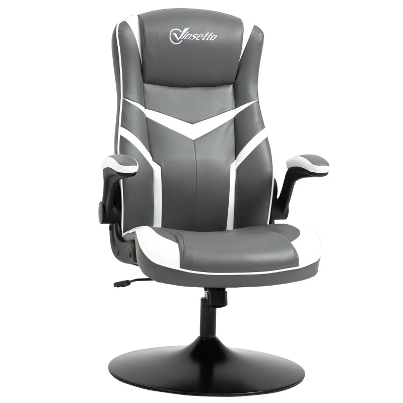 Grey Adjustable Swivel Video Game Chair