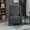 Deep Grey Wingback Recliner Chair with Leg Rest