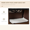 Foldable Pet Carrier with Cushion for Mini Dogs and Cats - Brown