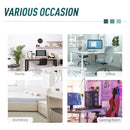 White L-Shaped Home Office Desk with Storage Drawer - Industrial Style Corner Workstation